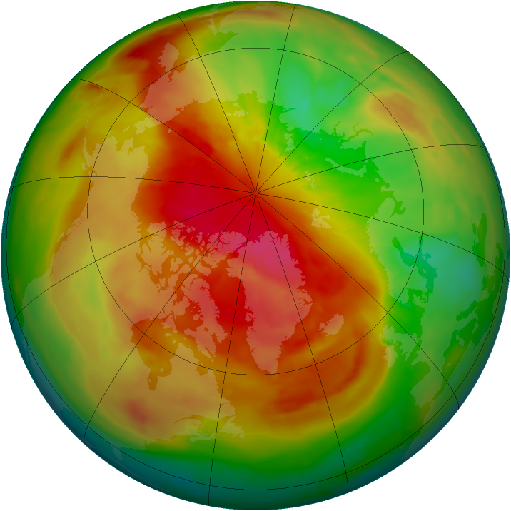 Arctic ozone map for 20 March 2014